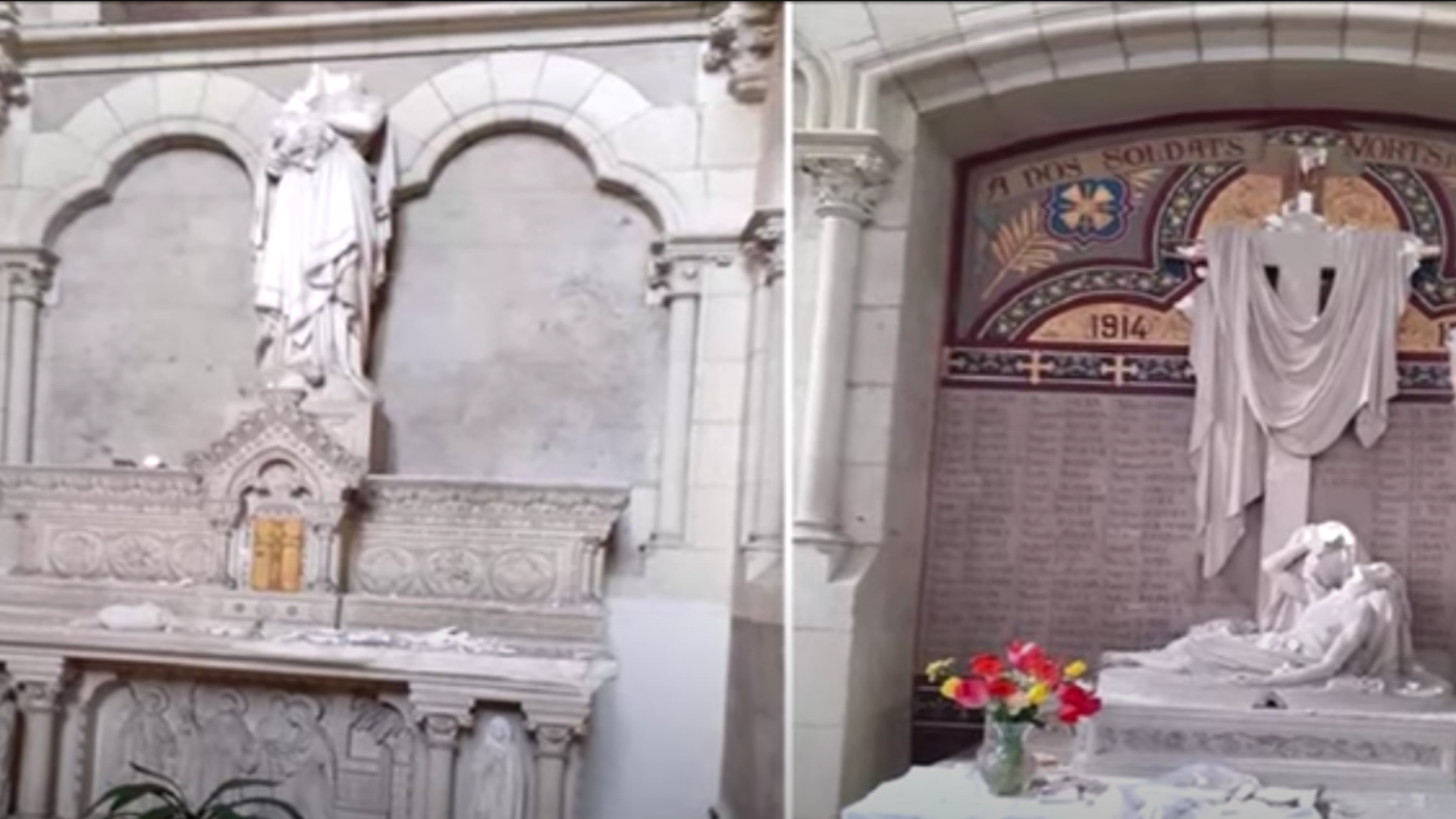 Angers : une église profanée et sauvagement saccagée